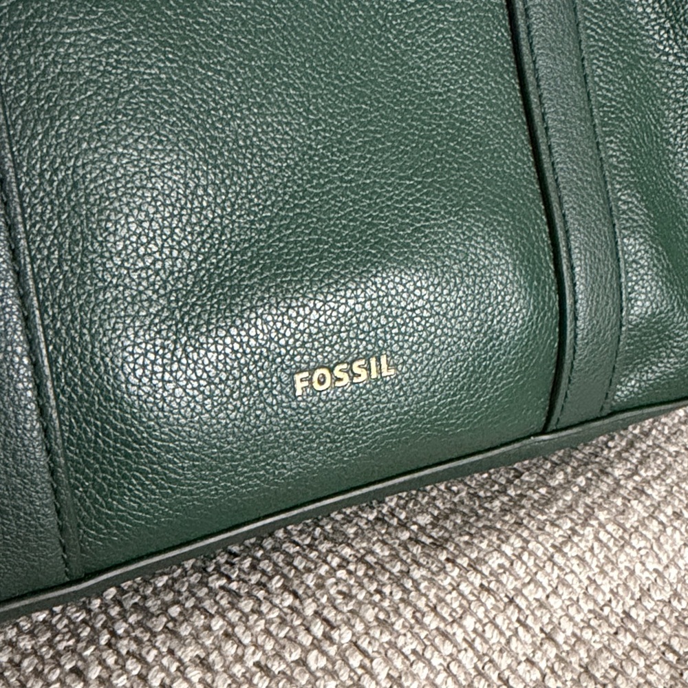 Fossil Green Leather Satchel - Picture 2 of 8